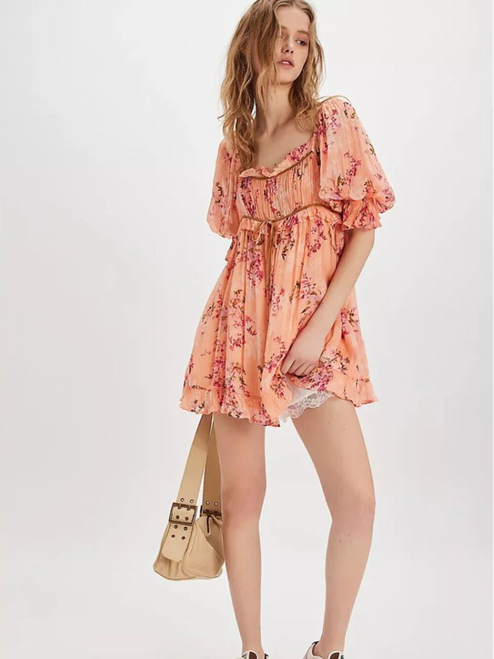 Flaw NWT Free People Marney Floral Mini Dress